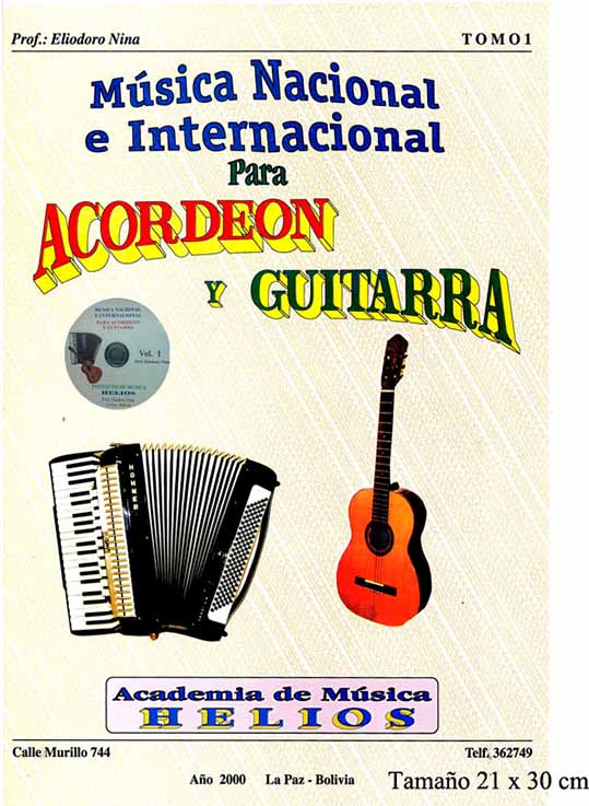 Portada de Música Nacional e Internacional para Acordeón y Guitarra Vol. 1
