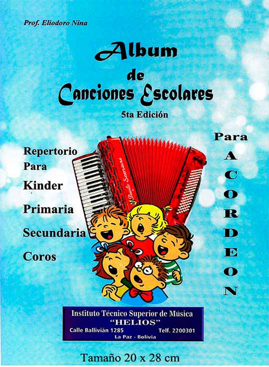 Portada de Álbum de Canciones Escolares