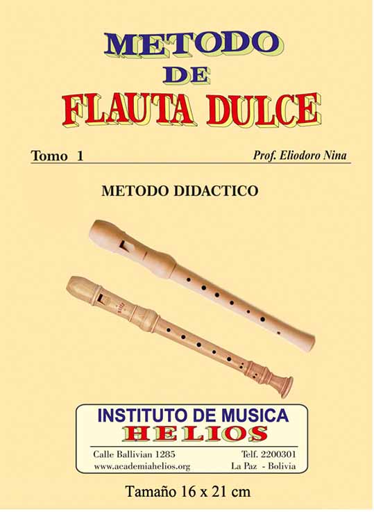 Portada de Método de Flauta Dulce Tomo 1