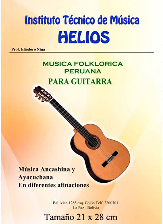 Portada de Música Folklórica Peruana para Guitarra